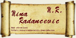 Mina Radančević vizit kartica